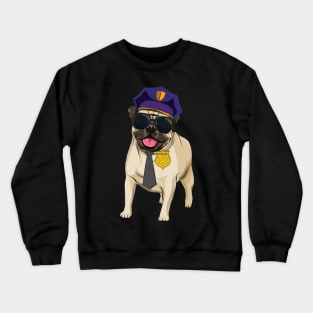 Men Police Dog Party Tshirt to celebrate or as a gift Crewneck Sweatshirt